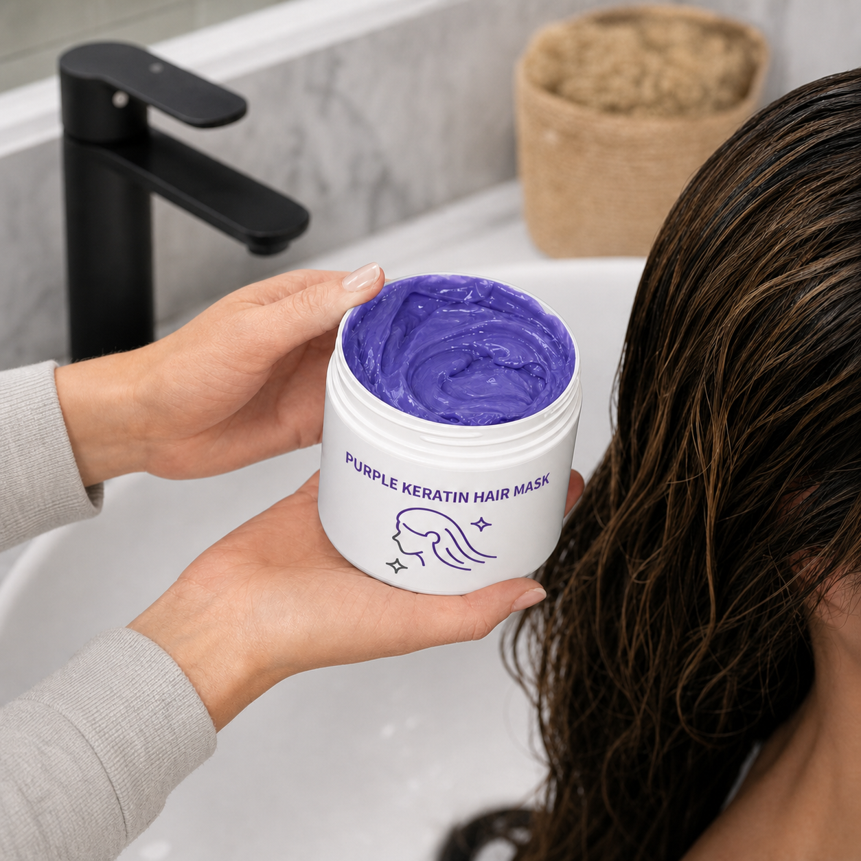 Keraglow™ Purple Toning Mask for Brass-Free Blonde