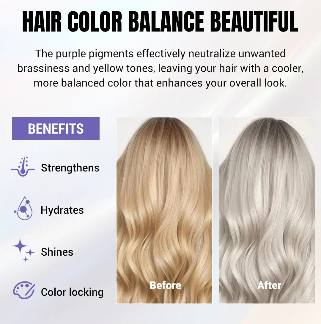 Keraglow™ Purple Toning Shampoo for Brass-Free Blonde