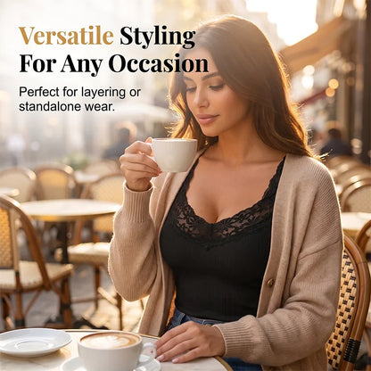 Lacessa™ Smoothing Lace Tank Top for Confident Layering