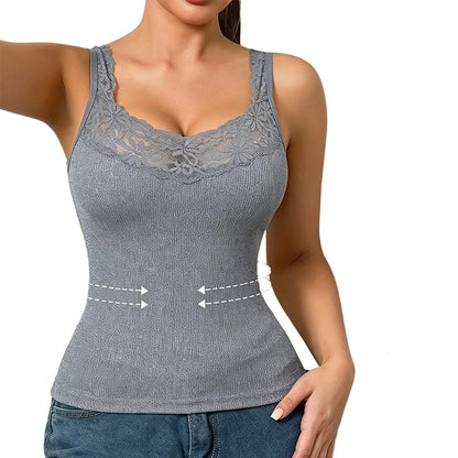 Lacessa™ Smoothing Lace Tank Top for Confident Layering