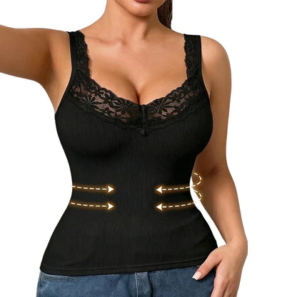 Lacessa™ Smoothing Lace Tank Top for Confident Layering