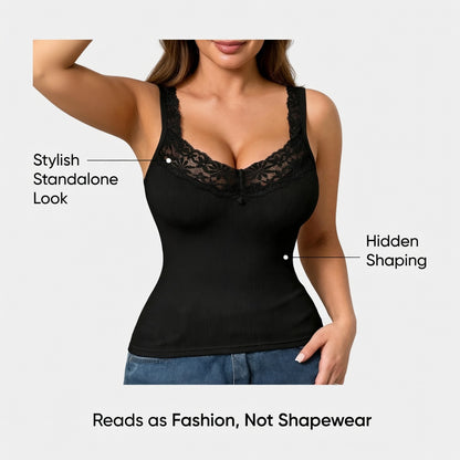 Lacessa™ Smoothing Lace Tank Top for Confident Layering
