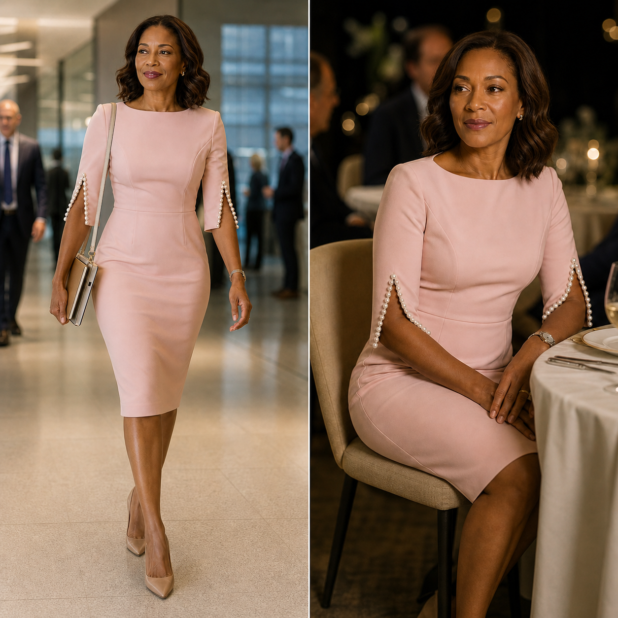 Lara Angelini™ Elegant Pencil Dress for Effortless Polish
