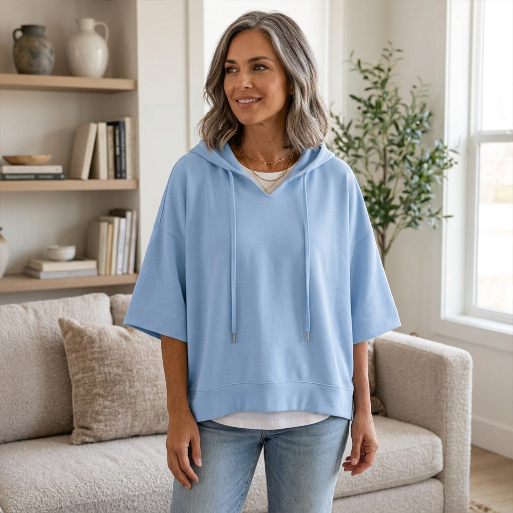Lara Antinori™ Relaxed Wide Sleeve Sweatshirt for Effortless Style