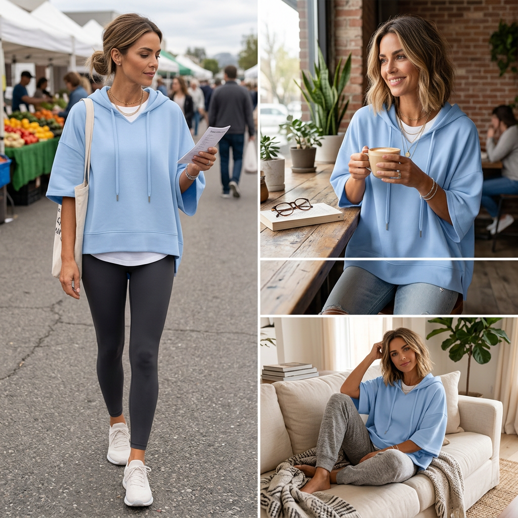 Lara Antinori™ Relaxed Wide Sleeve Sweatshirt for Effortless Style