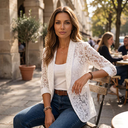 Lara Patane™ Elegant Lace Blazer for Work and Events