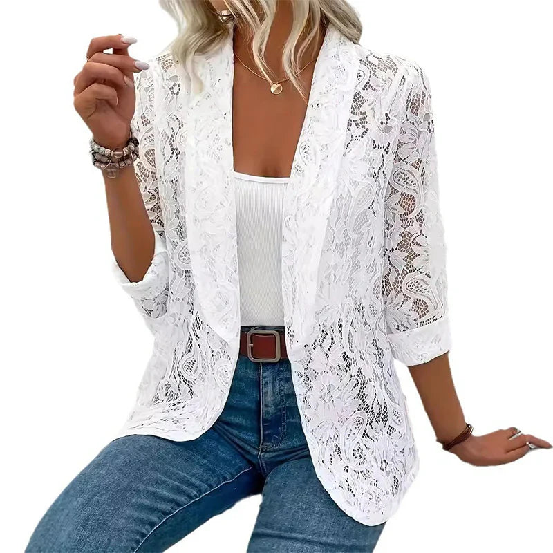 Lara Patane™ Elegant Lace Blazer for Work and Events
