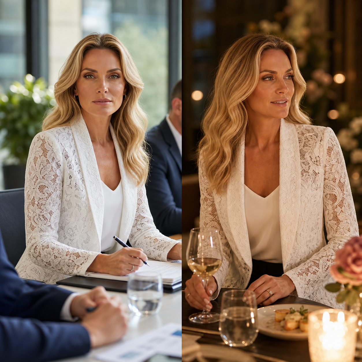 Lara Patane™ Elegant Lace Blazer for Work and Events