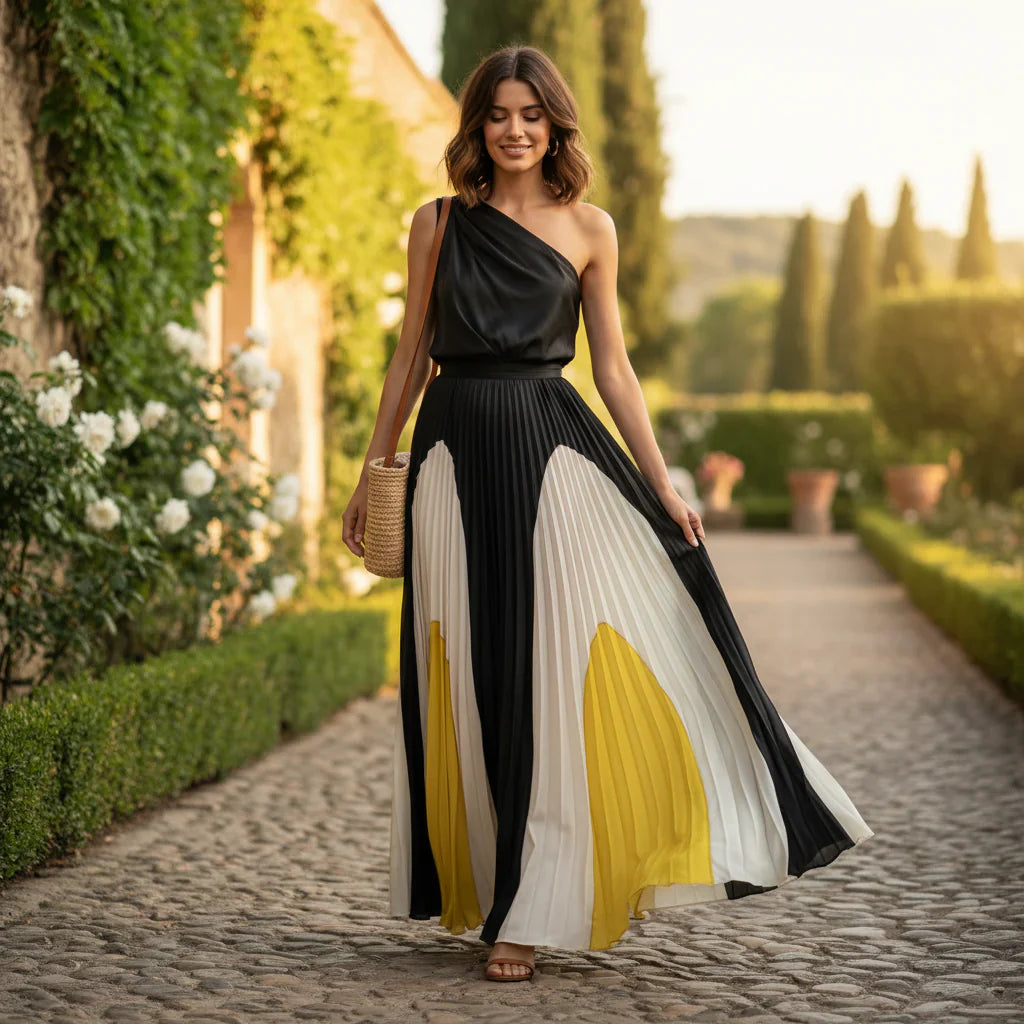 Lara Rufo™ Elegant One-Shoulder Dress for Evening Events