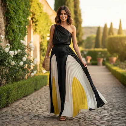 Lara Rufo™ Elegant One-Shoulder Dress for Evening Events