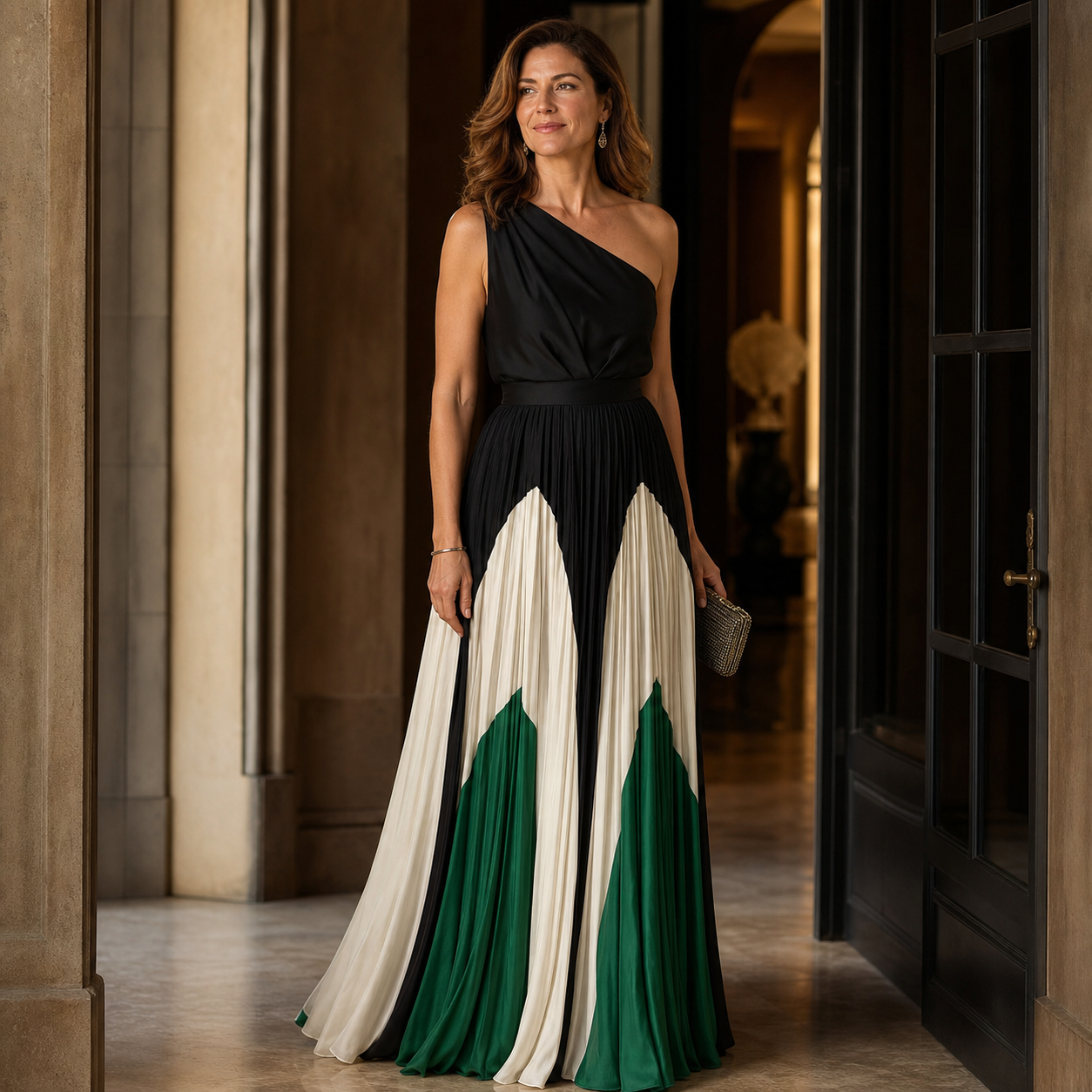 Lara Rufo™ Elegant One-Shoulder Dress for Evening Events
