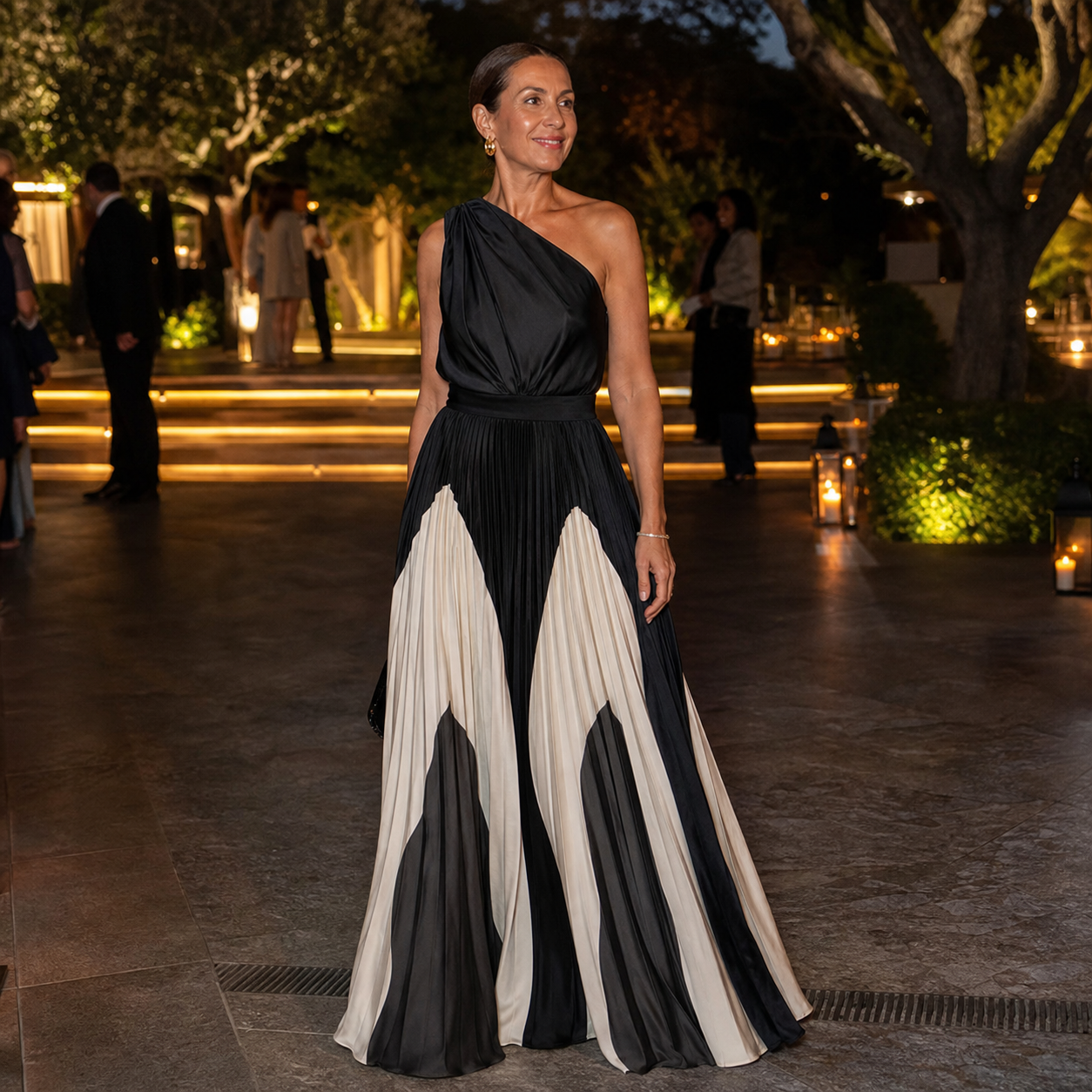 Lara Rufo™ Elegant One-Shoulder Dress for Evening Events