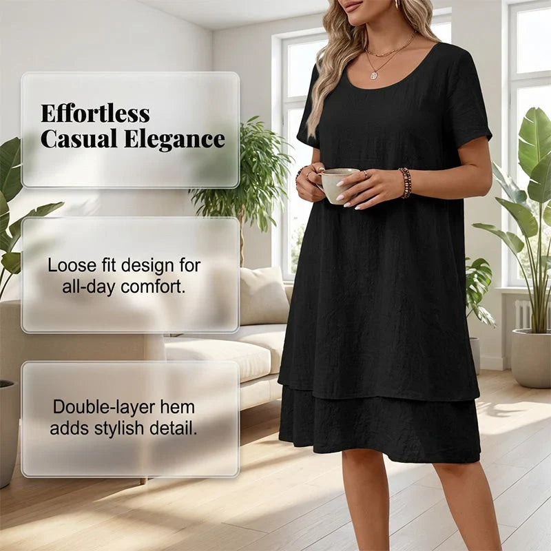 Larissa Berardi™ Relaxed Short-Sleeve Dress for All-Day Comfort