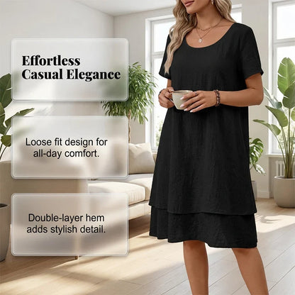 Larissa Berardi™ Relaxed Short-Sleeve Dress for All-Day Comfort