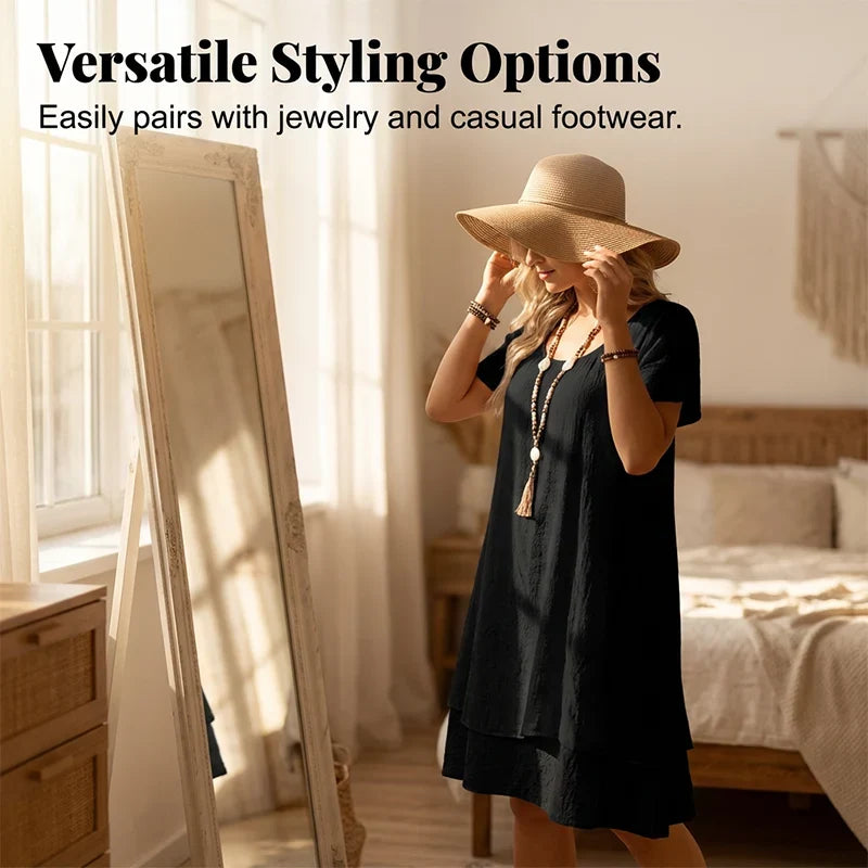 Larissa Berardi™ Relaxed Short-Sleeve Dress for All-Day Comfort