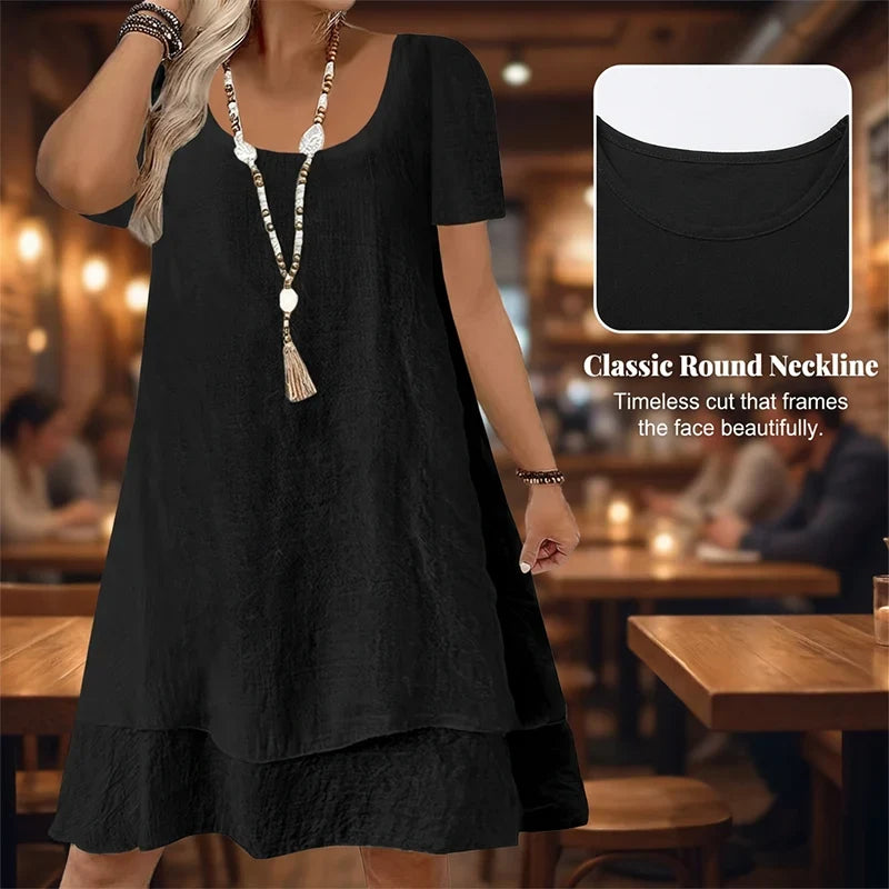Larissa Berardi™ Relaxed Short-Sleeve Dress for All-Day Comfort