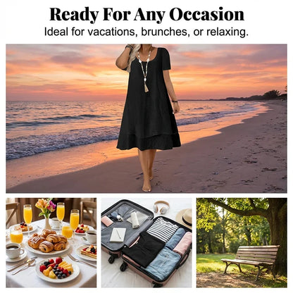 Larissa Berardi™ Relaxed Short-Sleeve Dress for All-Day Comfort