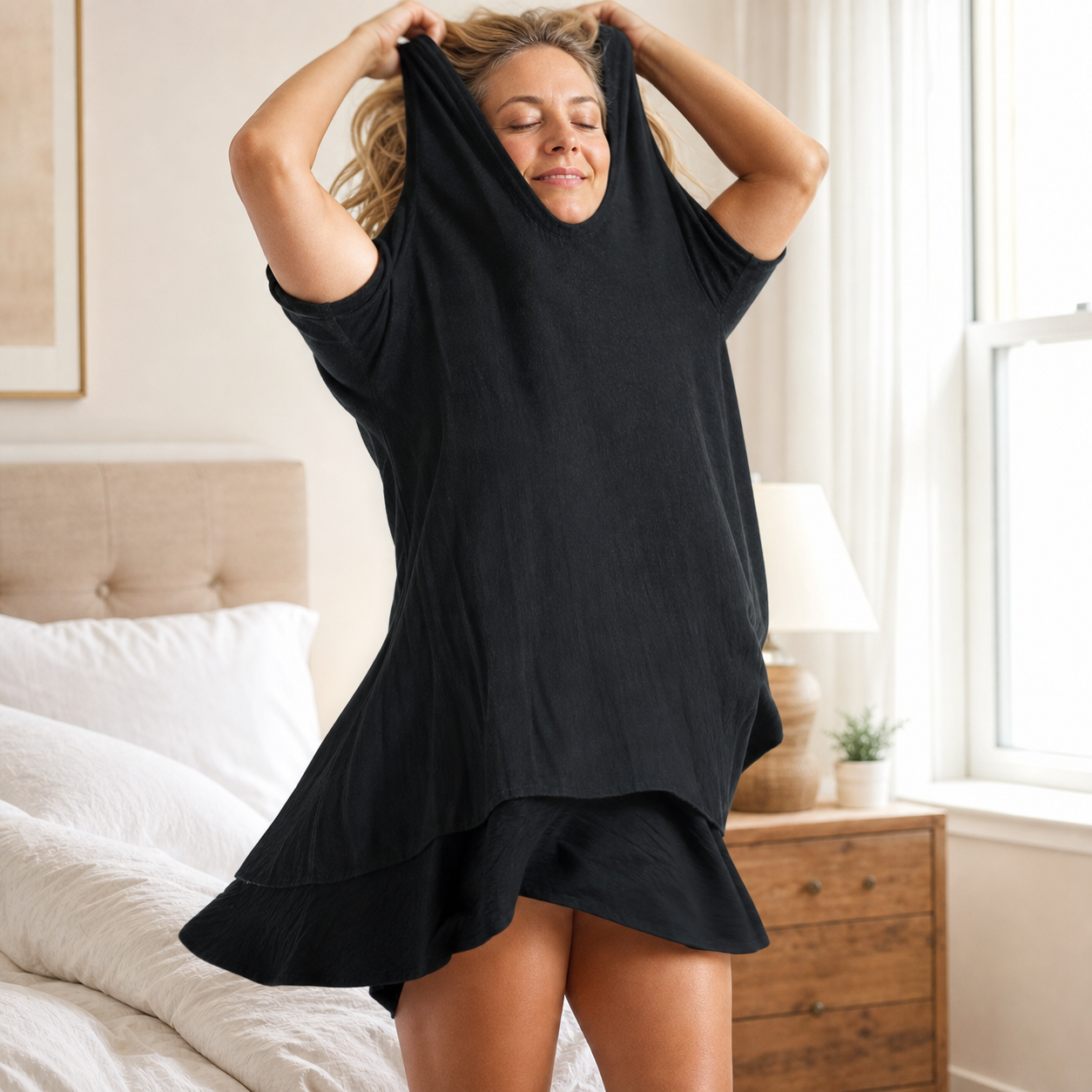 Larissa Berardi™ Relaxed Short-Sleeve Dress for All-Day Comfort