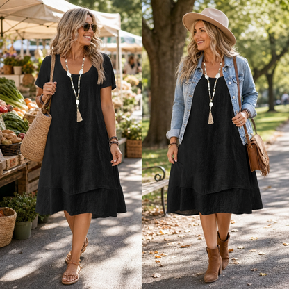 Larissa Berardi™ Relaxed Short-Sleeve Dress for All-Day Comfort