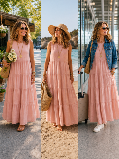 Larissa Pomilio™ Breathable Dress for Effortless Summer Days