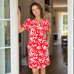 Larissa Visentini™Lightweight Short-Sleeve Summer Dress with a Relaxed Fit