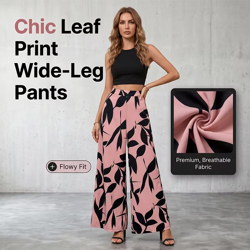 Laura Abbondanza™ Printed Wide-Leg Pants for Everyday Style