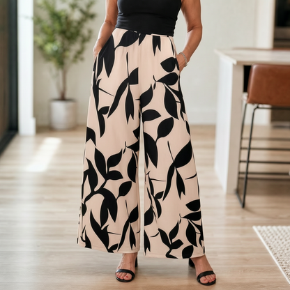 Laura Abbondanza™ Printed Wide-Leg Pants for Everyday Style