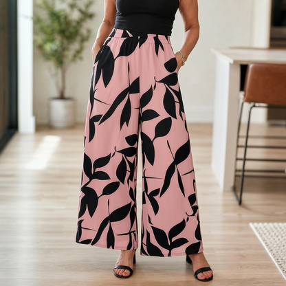 Laura Abbondanza™ Printed Wide-Leg Pants for Everyday Style