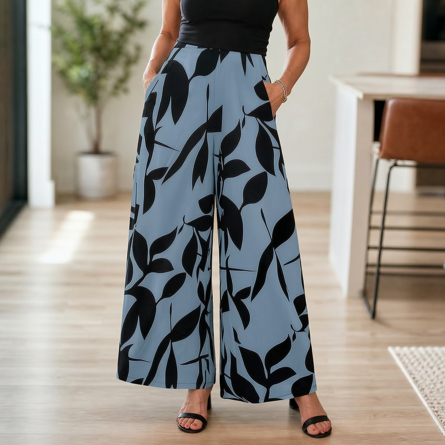 Laura Abbondanza™ Printed Wide-Leg Pants for Everyday Style