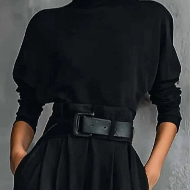 Laura Caetani™ Elegant High-Neck Jumpsuit for Effortless Style