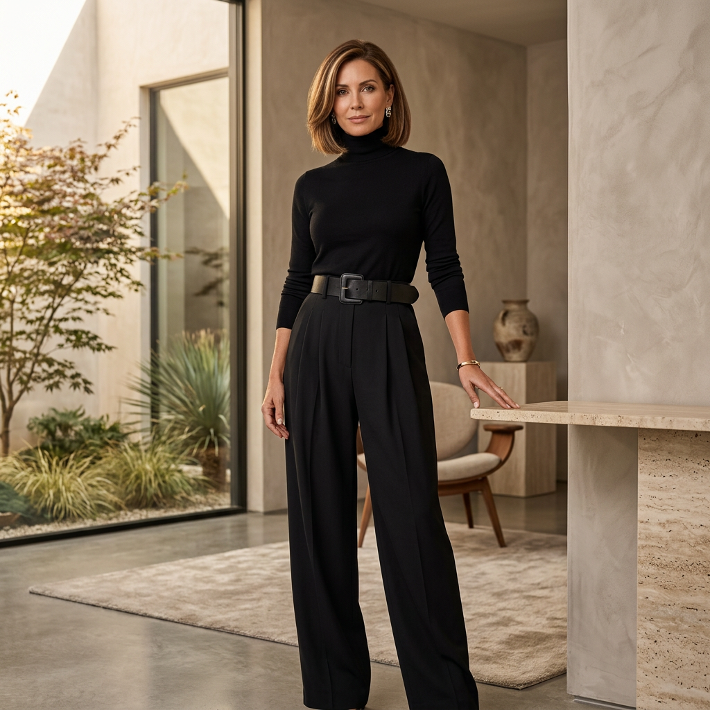 Laura Caetani™ Elegant High-Neck Jumpsuit for Effortless Style