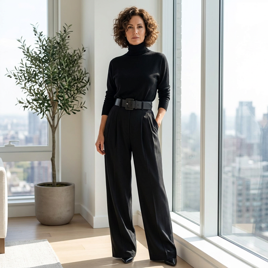 Laura Caetani™ Elegant High-Neck Jumpsuit for Effortless Style