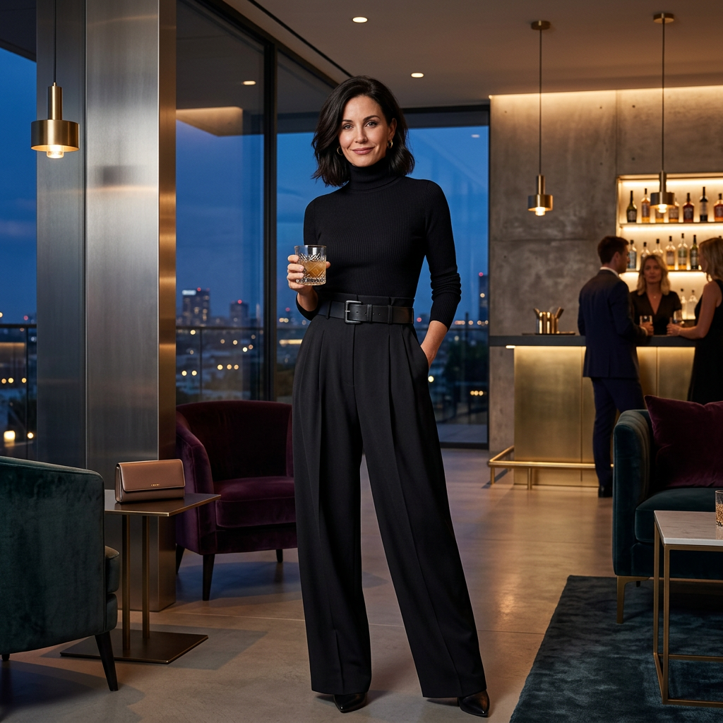Laura Caetani™ Elegant High-Neck Jumpsuit for Effortless Style