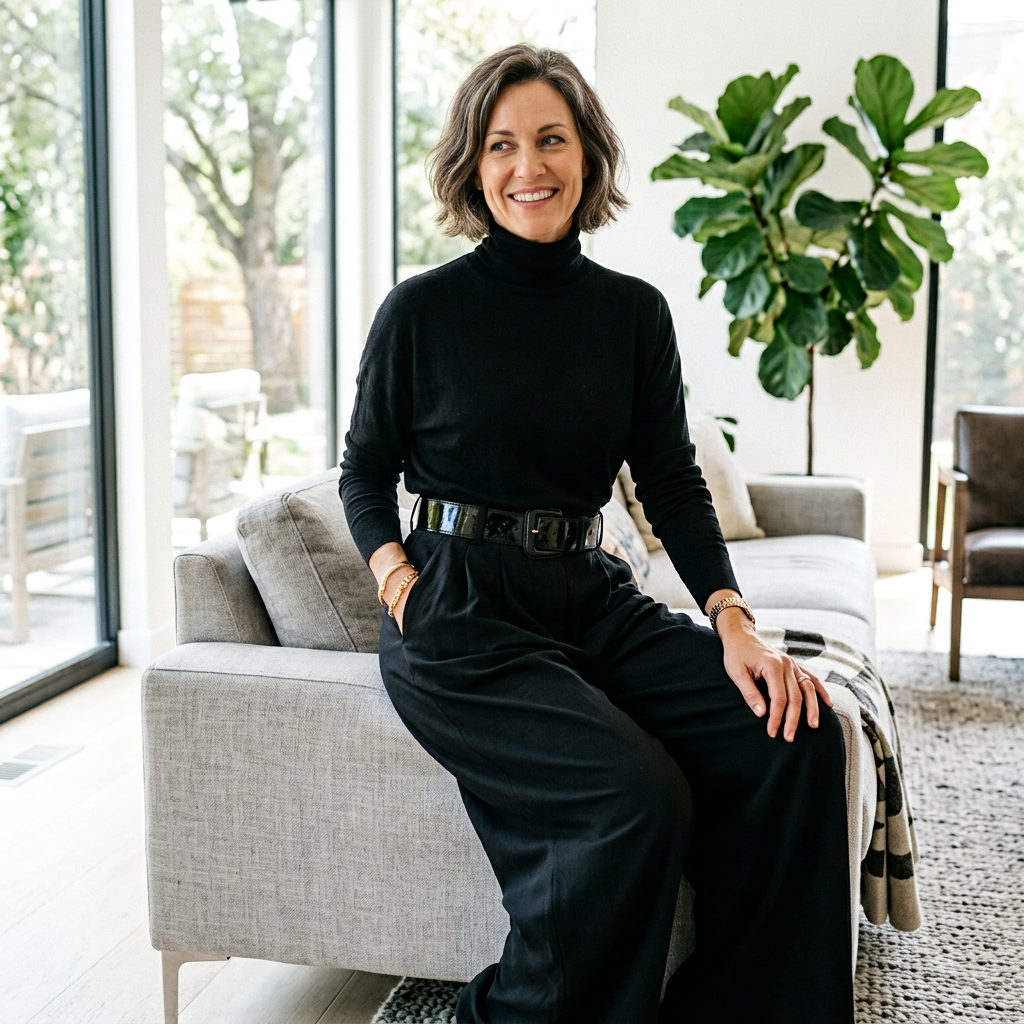 Laura Caetani™ Elegant High-Neck Jumpsuit for Effortless Style