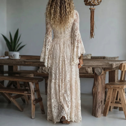 Laura Tafuro™ Elegant Floral Maxi Dress for Warm Days