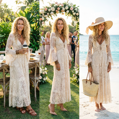 Laura Tafuro™ Elegant Floral Maxi Dress for Warm Days