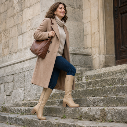 Lauretta Ascoli™ Square-Heel Knee Boots for Polished Looks