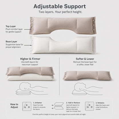 LayerFit™ Neck Pillow for Pain-Free Mornings