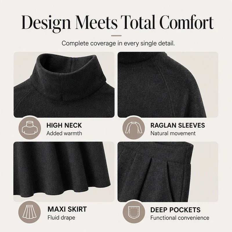 Leopolda Giardina™ Coordinated Turtleneck and Maxi Skirt Set for Effortless Style