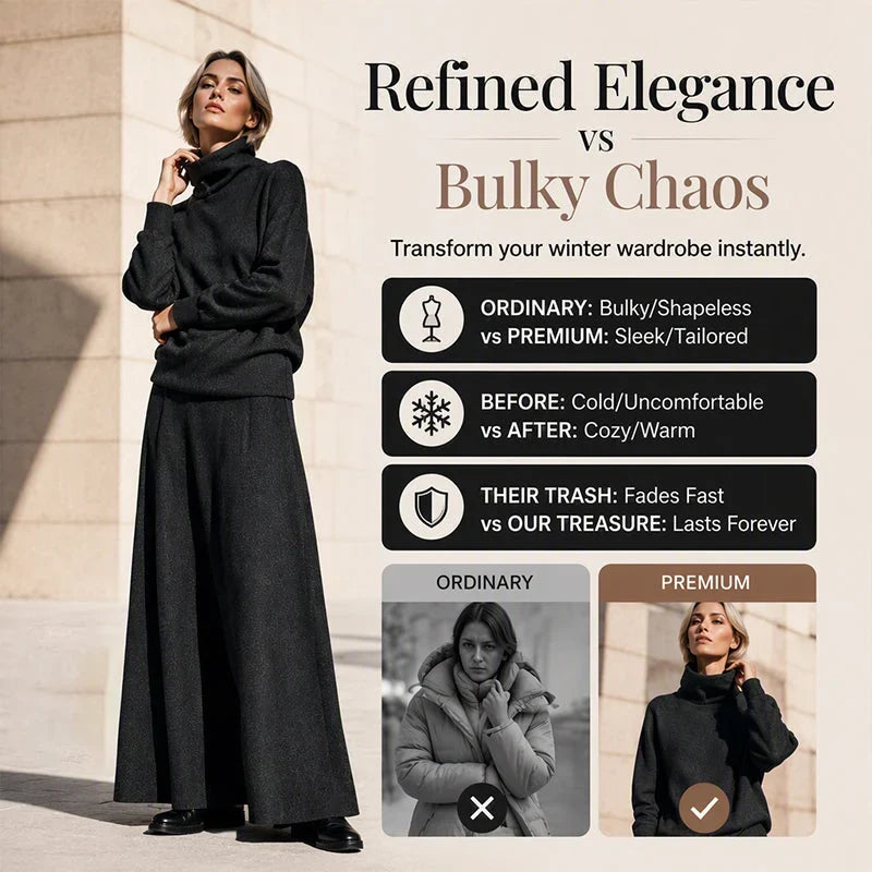 Leopolda Giardina™ Coordinated Turtleneck and Maxi Skirt Set for Effortless Style