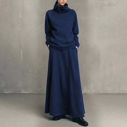 Leopolda Giardina™ Coordinated Turtleneck and Maxi Skirt Set for Effortless Style