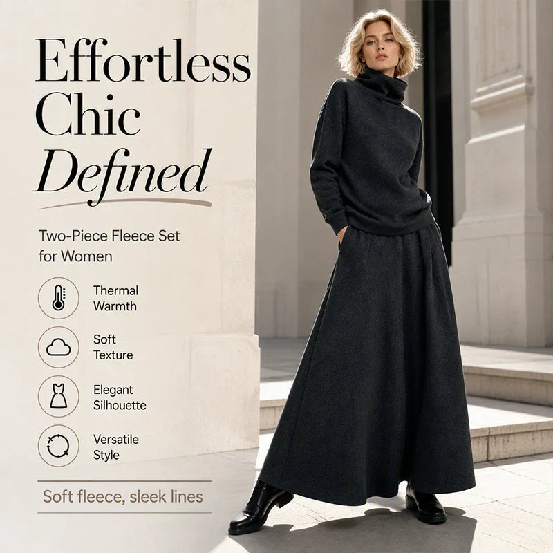 Leopolda Giardina Coordinated Turtleneck and Maxi Skirt Set - main front view of the complete outfit
