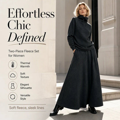 Leopolda Giardina Coordinated Turtleneck and Maxi Skirt Set - main front view of the complete outfit