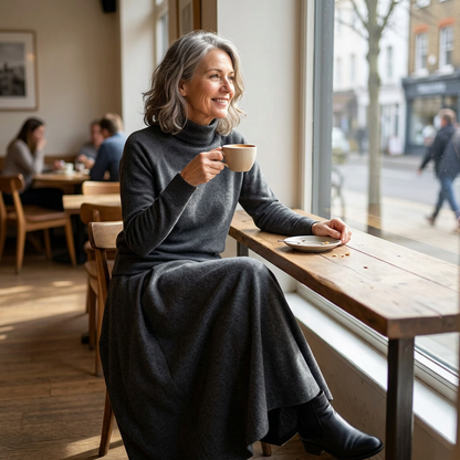 Leopolda Giardina™ Coordinated Turtleneck and Maxi Skirt Set for Effortless Style