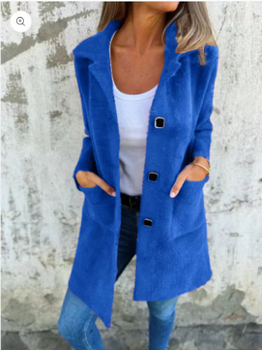 Licia Benaglia™ Longline Button Coat for Effortless Polish
