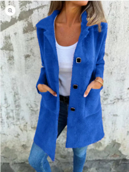 Licia Benaglia™ Longline Button Coat for Effortless Polish