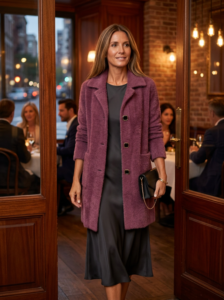 Licia Benaglia™ Longline Button Coat for Effortless Polish
