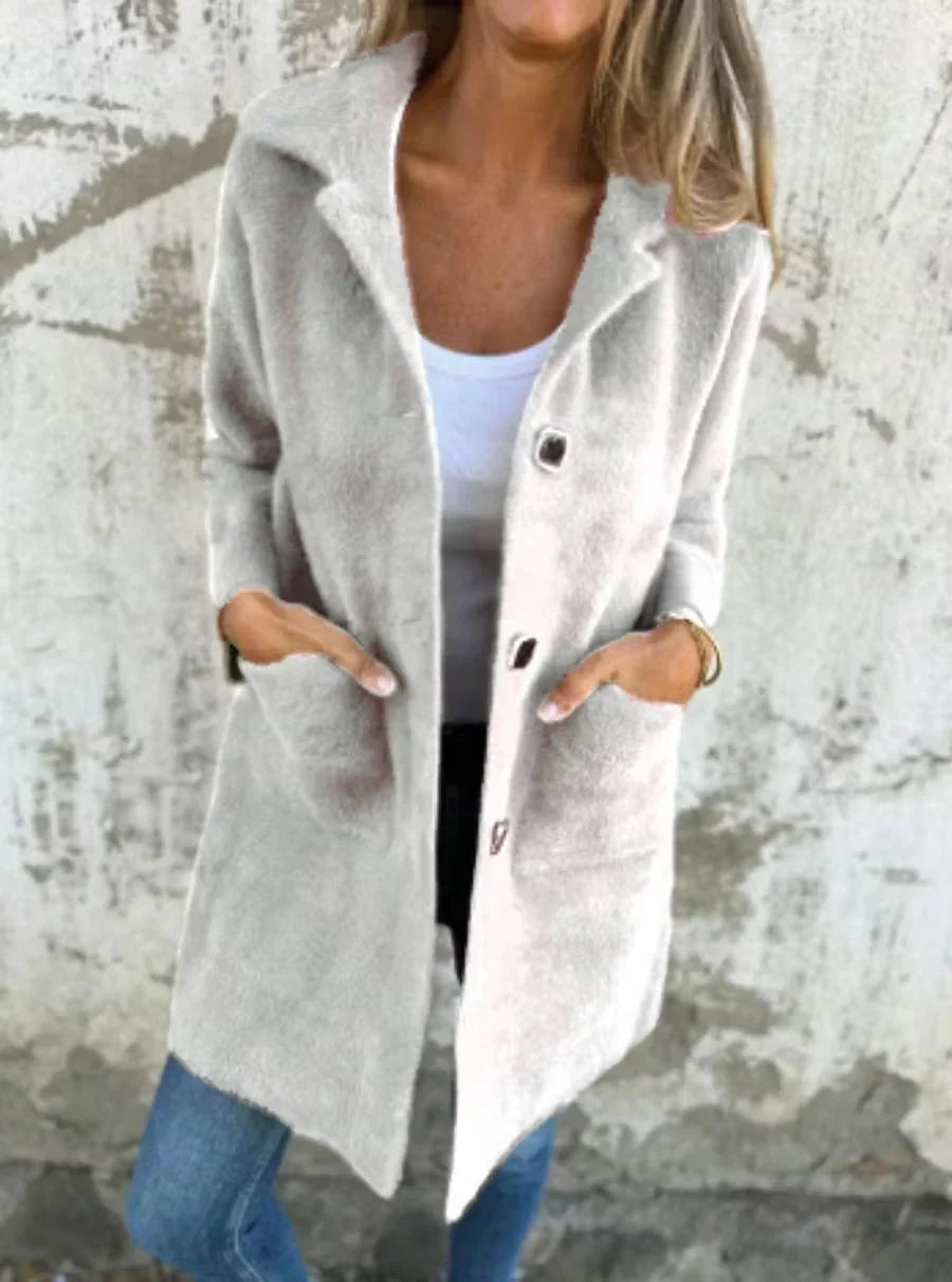 Licia Benaglia™ Longline Button Coat for Effortless Polish