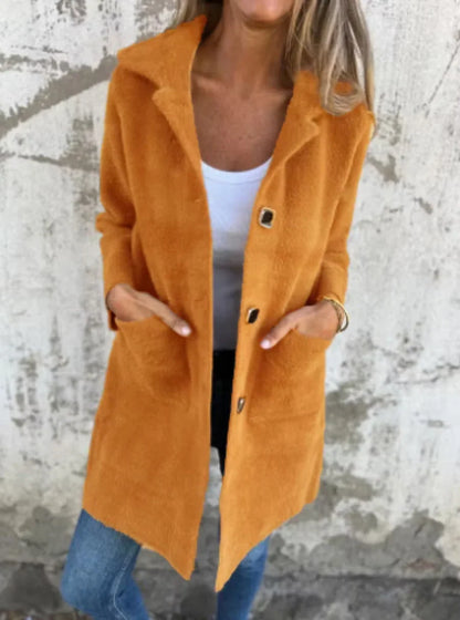 Licia Benaglia™ Longline Button Coat for Effortless Polish
