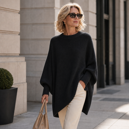 Lisa Raffaelli™ Soft-Touch Oversized Jumper for Effortless Style